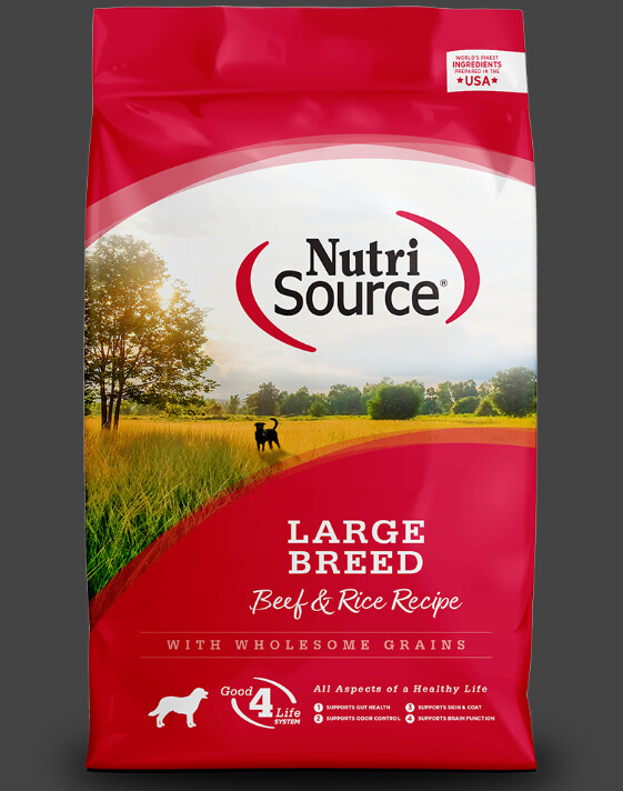 NutriSource Large Breed Beef &amp; Rice Dry Dog Food