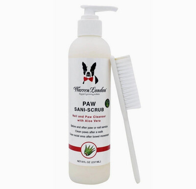 Paw Sani-Scrub with Brush, 8oz Bottle