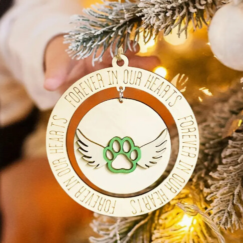 Pet In Memory Holiday Hanging Ornament, Gift Tag
