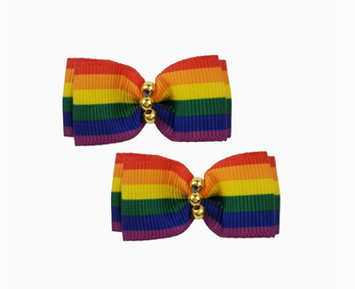 PRIDE Rainbow Pet Fur Clips