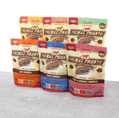Primal Pronto Raw Dog Food Frozen 4lb Bag Primal Pronto Raw Dog Food Frozen 4lb Bag