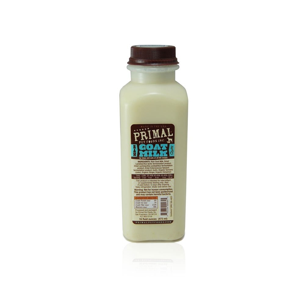 Primal Raw Goat Milk (Frozen) for Cats and Dogs, Size: Original Pint