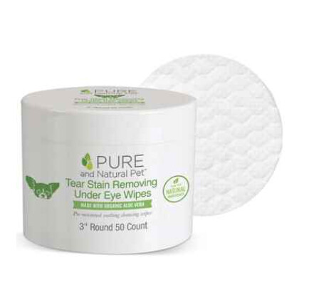 Pure &amp; Natural Pet Dog Tear Stain Remover Under Eye Wipes, 50ct