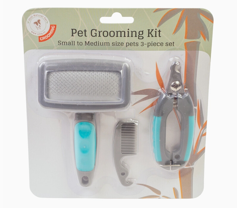 Pet Grooming 3-Piece Kit for Small Pets Under 25lbs
