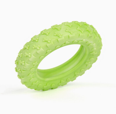 Rubber Tire, Teething, Floating Water Toy, Green