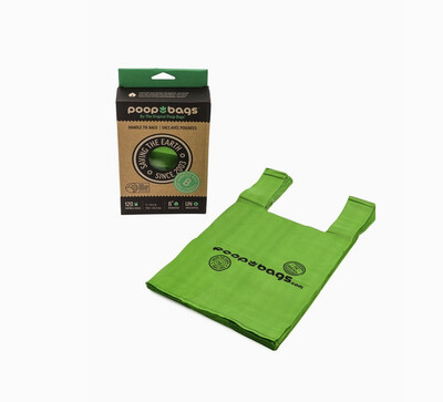 The Original Poop Bags Handle Tie Waste Bags (120 bags/box)