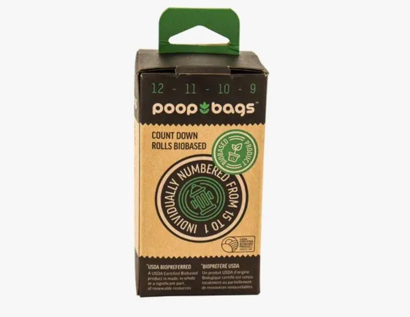 The Original Poop Bags® USDA Biobased Countdown Rolls (120 bags/box)