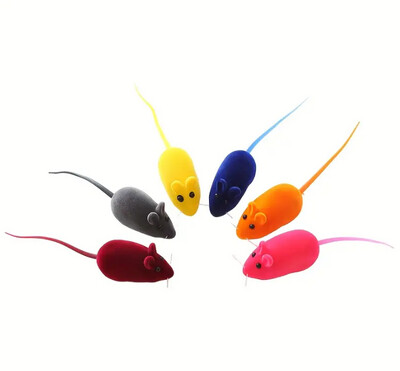 Velvet Squeaky Mouse Cat Toy, Mini, Assorted Colors