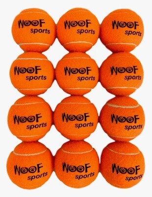 Woof Sports Tennis Balls, Bag of 12, Regular Size