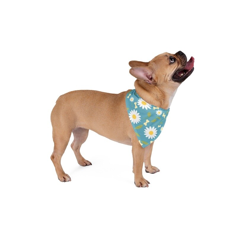 Bones Buried in the Daisies Pet Bandana