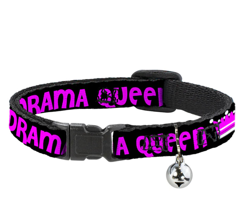 Buckle Down Drama Queen Cat Collar