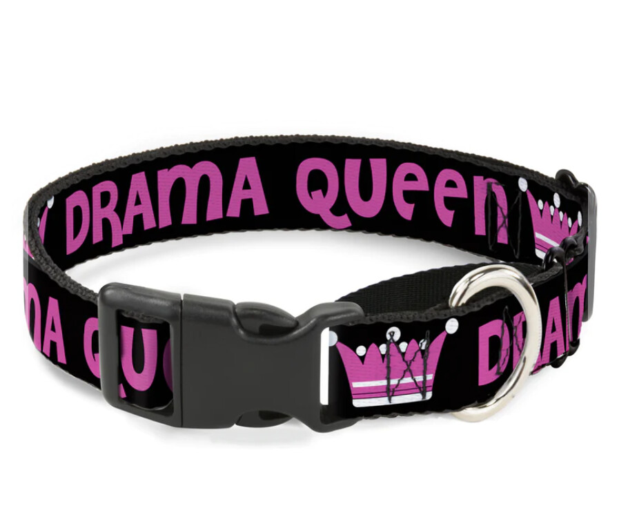 Buckle Down DRAMA QUEEN Martingale Dog Collar, Size: Small 1in (9&quot;-15&quot;)
