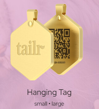 tailr Pet QR Code ID, Classic Tag, Size: Small
