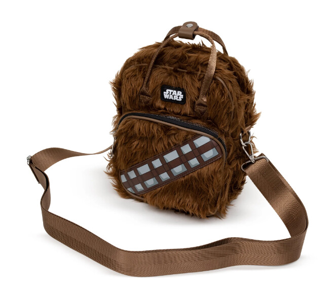 Star Wars Cross Body Bag Chewbacca, Brown, Faux Fur Vegan Leather
