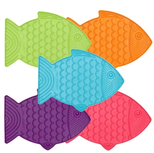 LickiMat Classic Felix, Cat Lick Mat, Fish Shape, Assorted