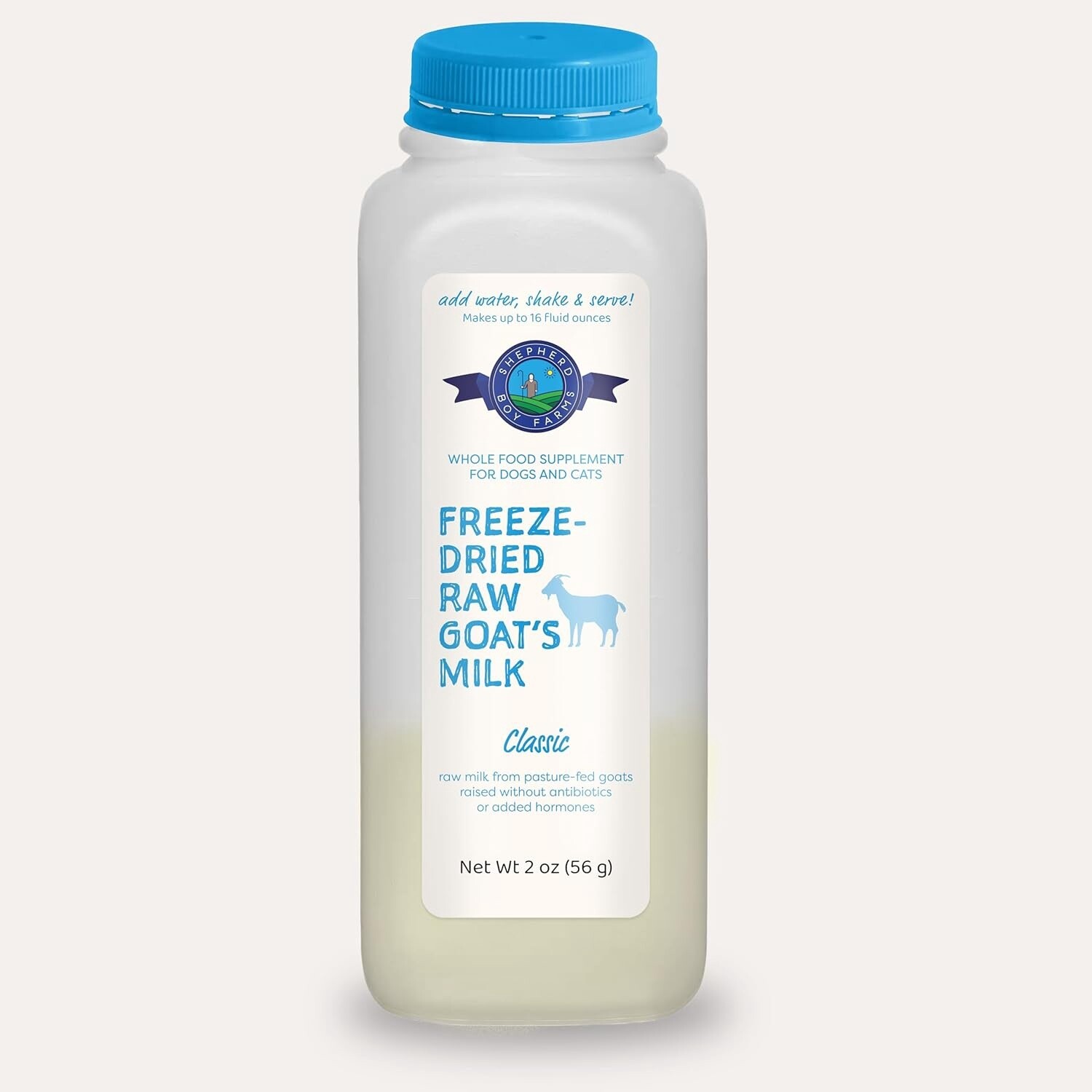 Shepherd Boy Freeze-Dried Raw Goat&#39;s Milk, Makes 16 fl oz, Flavor: Classic