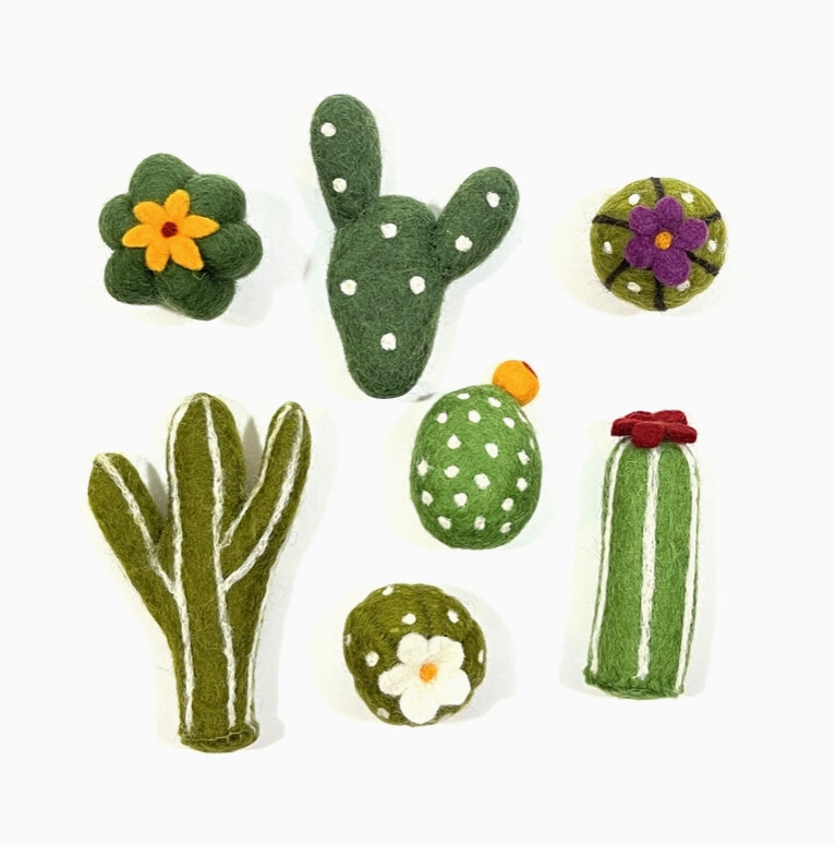 Karma Cat Wool Cat Toys, 2pak, Assorted, Style: Succulents