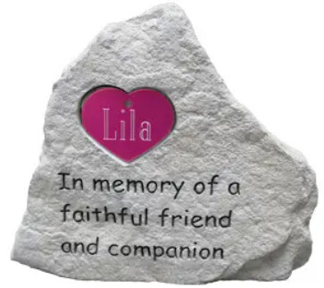 Pet Memorial Stone, Small, Tag Holder,