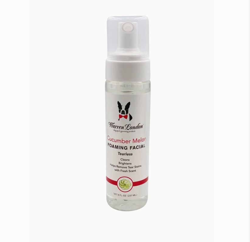 Foaming  Facial Tearless Shampoo for Dog Faces, Cucumber Melon Scent, Size: 8oz Bottle