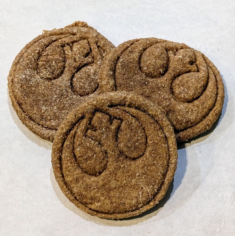 Rebel or Empire Coins, Star Wars Dog Cookie, Peanut Butter, Shape: Rebel Coin
