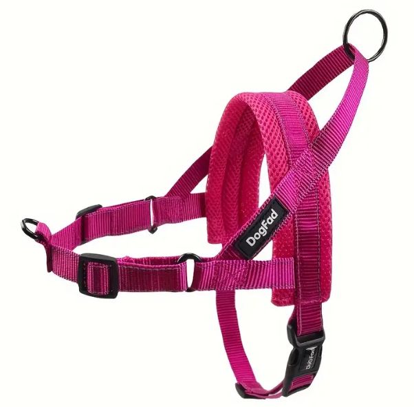 Padded No Pull Adjustable Dog Harness, Color: Hot Pink, Size: Small