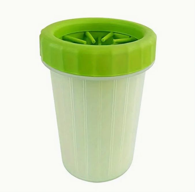 Dirty Paws Washing Tub, Silicone Scrubbers, Green, Size: Small