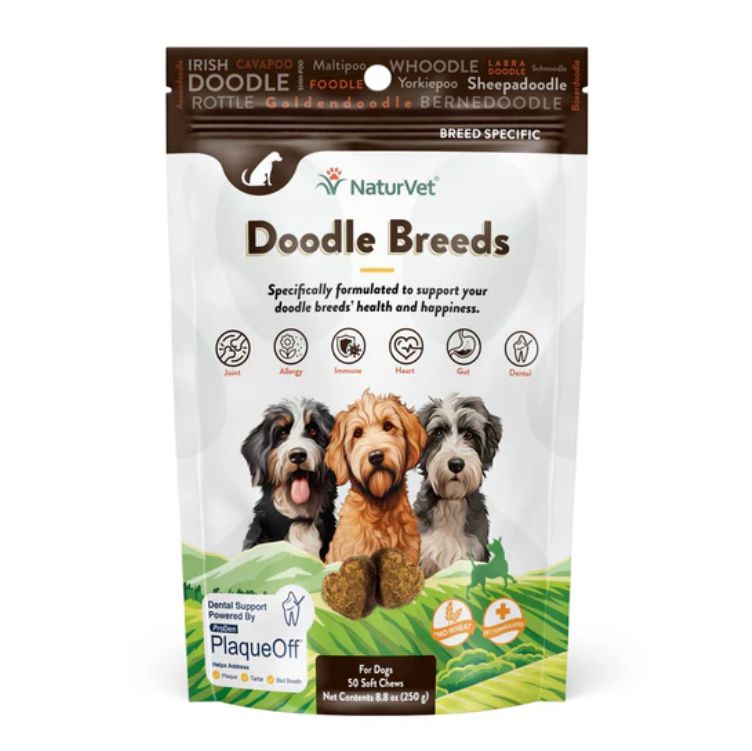 NaturVet Doodle Breed Specific Health Support, 50 Soft Chews