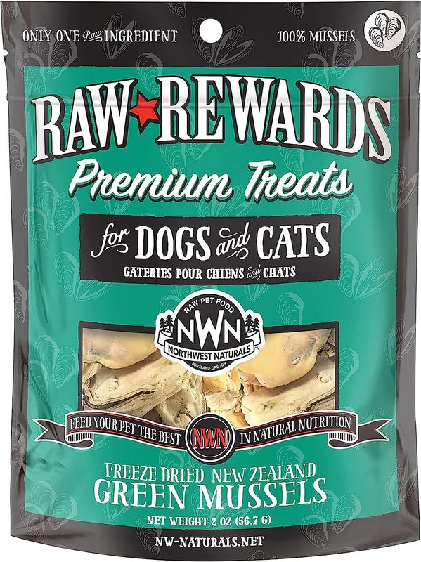 Northwest Naturals Dog Cat Freeze-Dried Mussels 2oz Bag