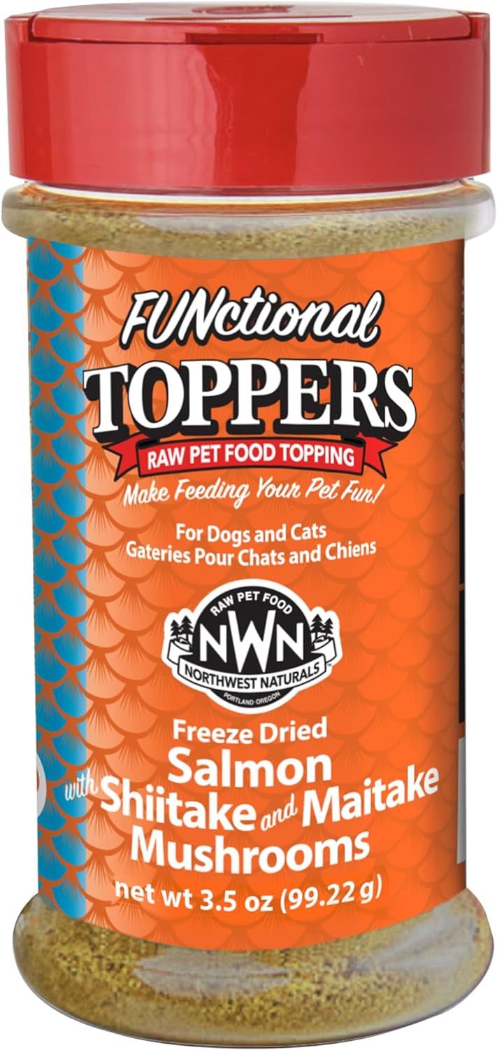 Northwest Naturals FUNctional Topper, Salmon with Shiitake and Maitake Mushrooms, 3.5oz