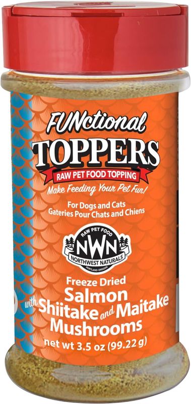 Northwest Naturals FUNctional Topper, Salmon with Shiitake and Maitake Mushrooms, 3.5oz