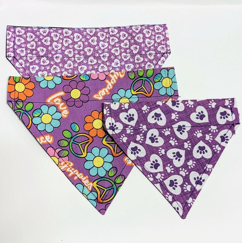 Collar Bandana, Assorted Purple