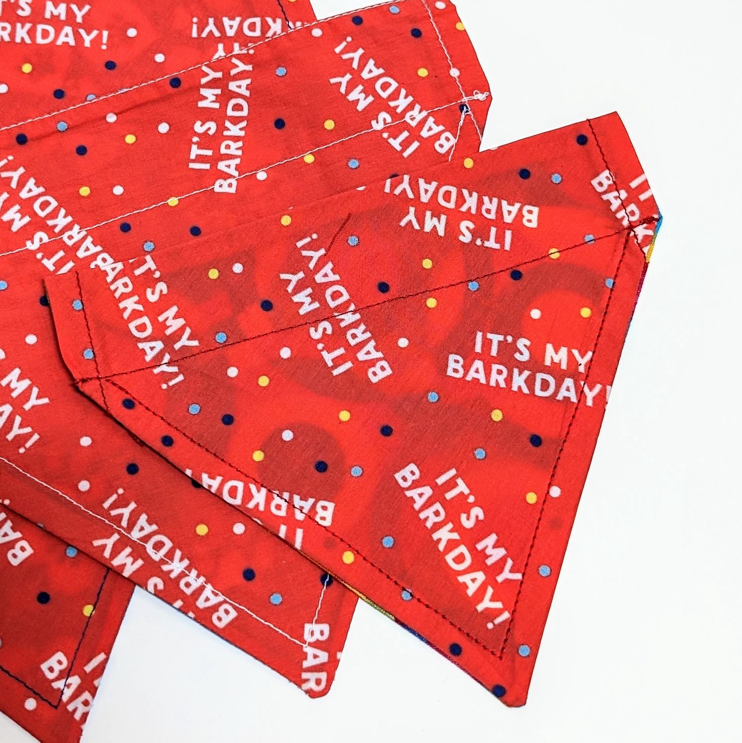 Collar Bandana, It&#39;s My Barkday, Red, Design: Barkday Red, Size: XS