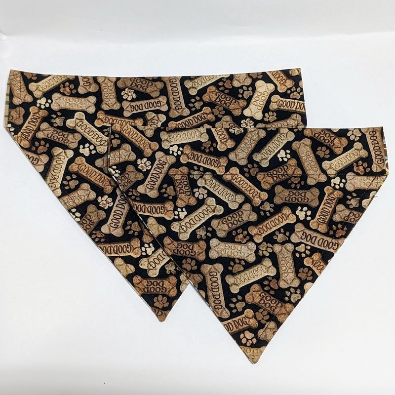 Collar Bandana, Good Dog Bones, Brown