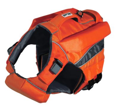 BayDog Monteray Bay Offshore Dog LifeJacket, Color: Blaze Orange, Size: Medium