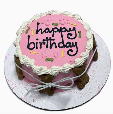 Peanut Butter Apple Birthday Cake for Dogs