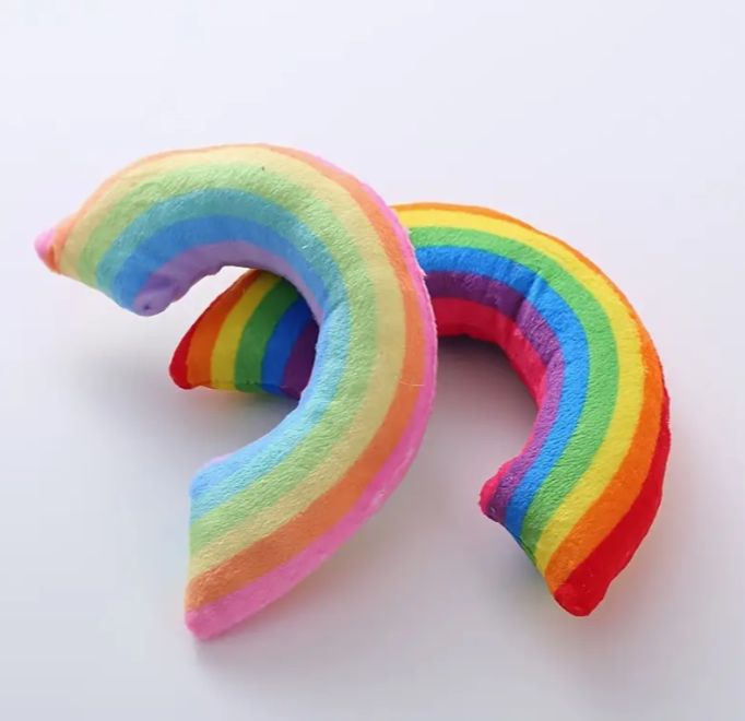 Rainbow Kitty Plush Cat Toy