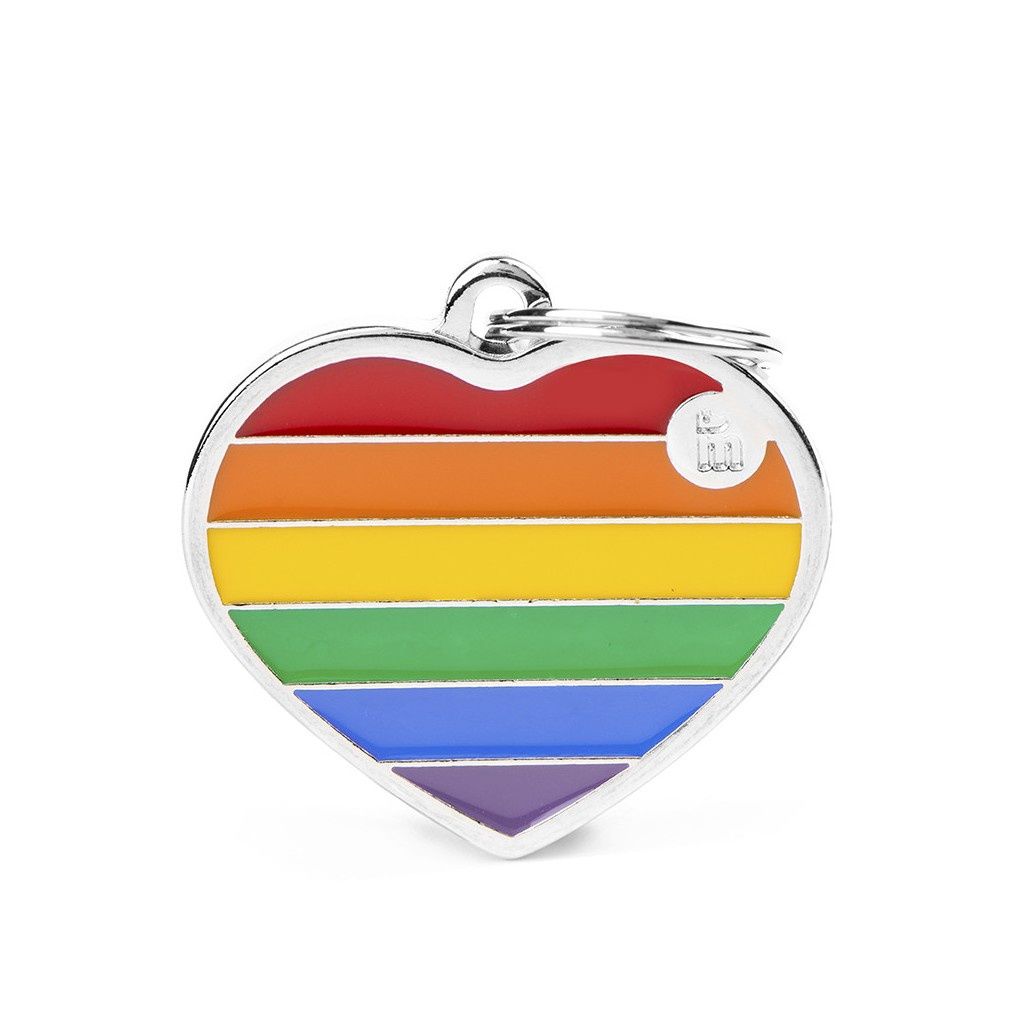 MyFamily Pet ID Tag Rainbow Heart