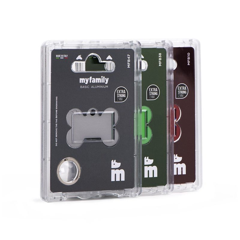MyFamily Pet ID Tag Classic, Basic Aluminum