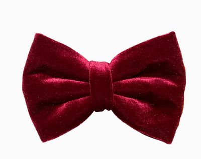 Bow Tie, Classic Holiday Collection, Color: Maroon Velvet, Size: Medium, Style: Bow Tie