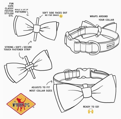 Holly Holiday Bow Tie