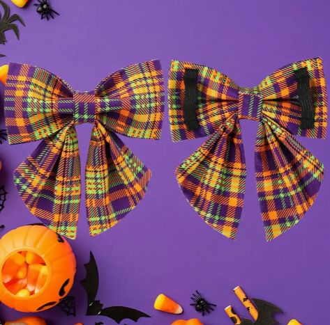 Fall Plaid Bow Tie, Size: XS/Small