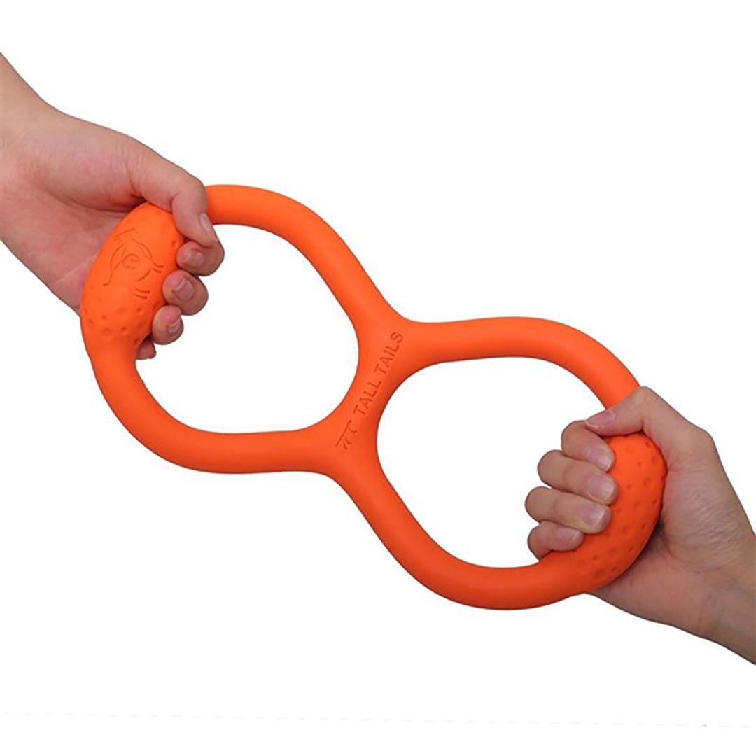 Tall Tails 11in Dog Toy Goat Rubber Tug, Orange