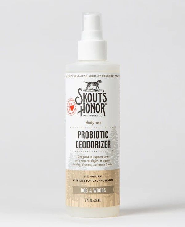 Skout&#39;s Honor Probiotic Daily Use Deodorizer, Dog Cologne, Dog of the Woods Scent, 8oz