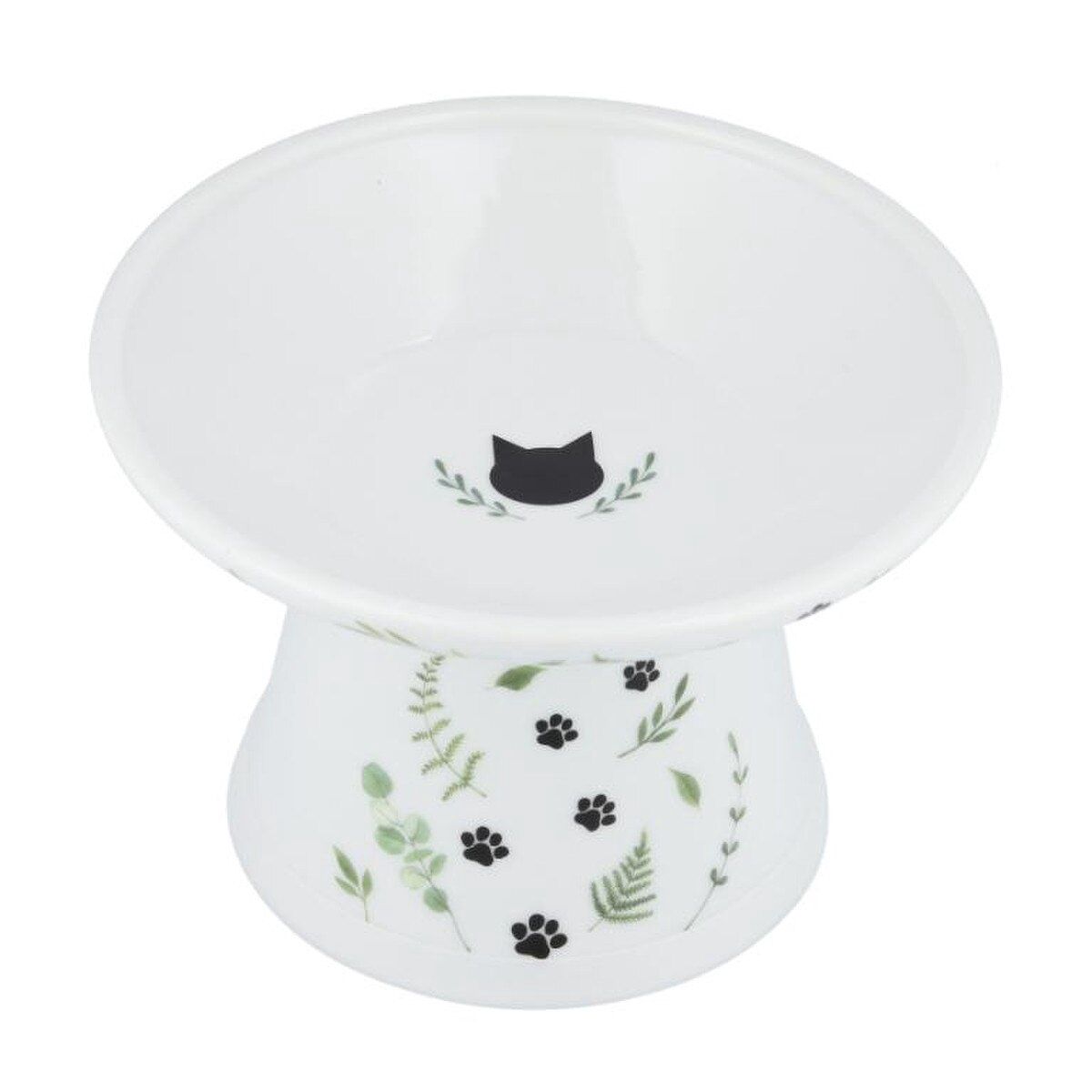 Necoichi Extra Wide Raised Cat Food Bowl, Color: Go Green