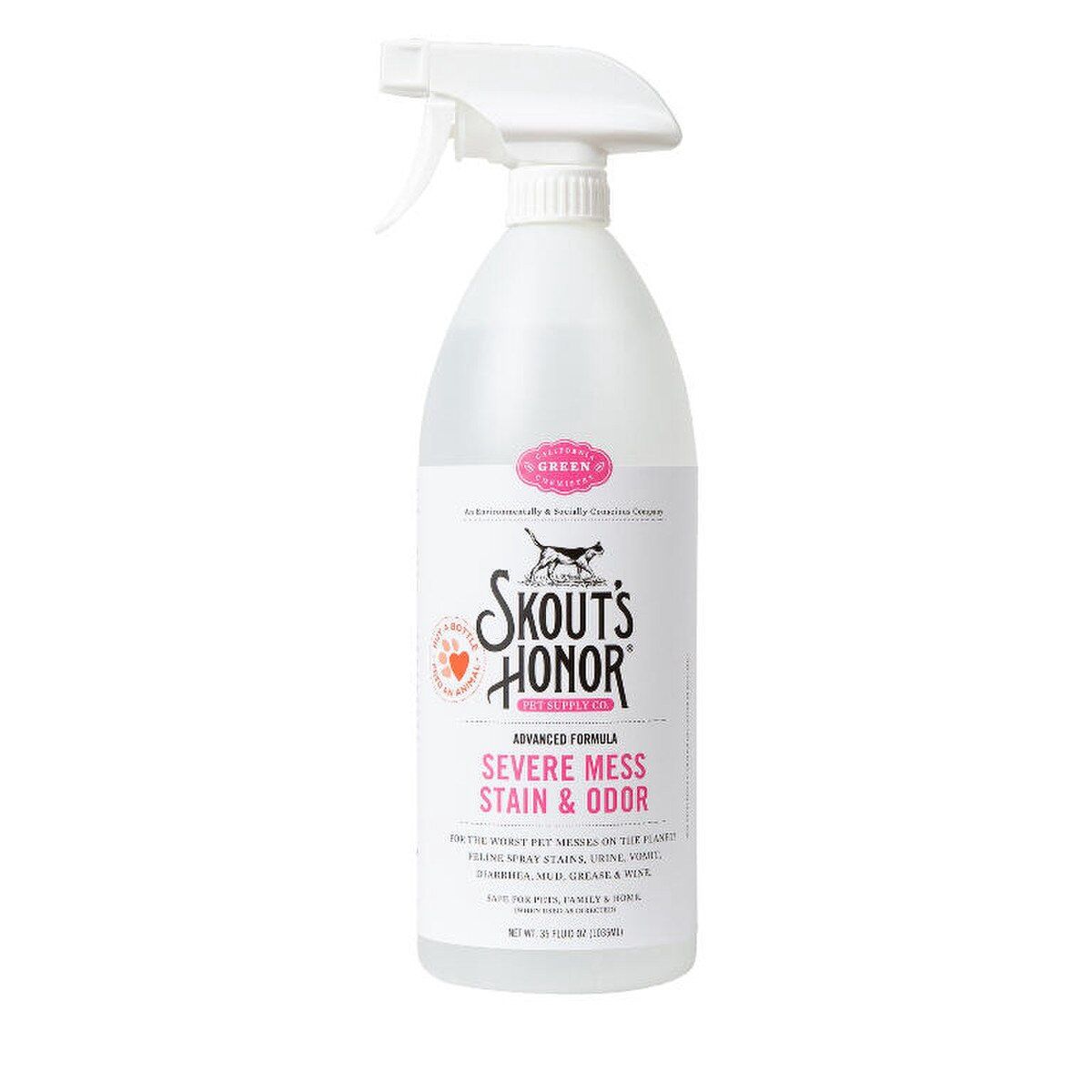 Skout&#39;s Honor Cat Stain &amp; Odor Severe Mess Advanced Formula, 35oz