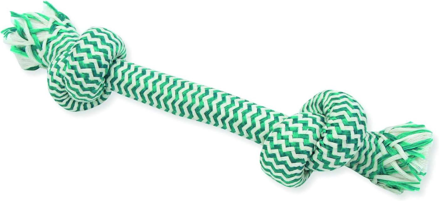 Mammoth Extra Fresh Rope Bone, 2 Knot 12in Medium Dog Toy