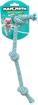Mammoth Extra Fresh Rope Bone, 3 Knot 15in Small Dog Toy