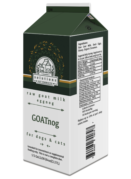 Solutions Frozen GOATNOG Goat Milk for Dogs and Cats, Quantity: Half-Gallon