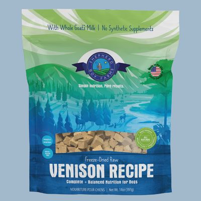 Shepherd Boy Venison Harvest Freeze-Dried Raw Dog Food or Treats, 14oz Bag