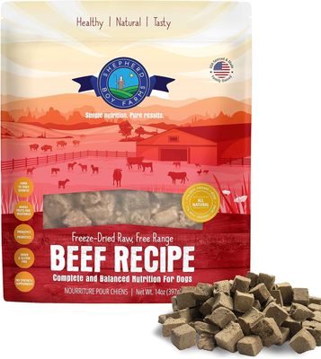 Shepherd Boy Beef Delight Freeze-Dried Raw Dog Food or Treats, 14oz Bag